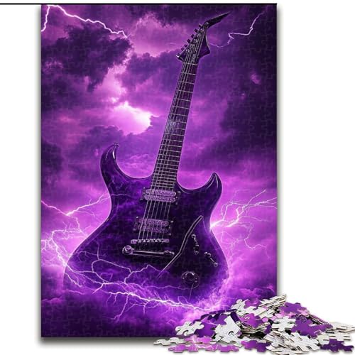 1000-teiliges Puzzle „Lila Gitarre“ Puzzle für Erwachsene, 50x75cm, anspruchsvolles Denkspiel für Teenager, Spaß für den Spieleabend mit der Familie 1000-teiliges Puzzle „Lila Gitarre“ Puzzle für Erwachsene, 50x75cm, anspruchsvolles Denkspiel für Teenager, Spaß für den Spieleabend mit der Familie von ZKYUBEK