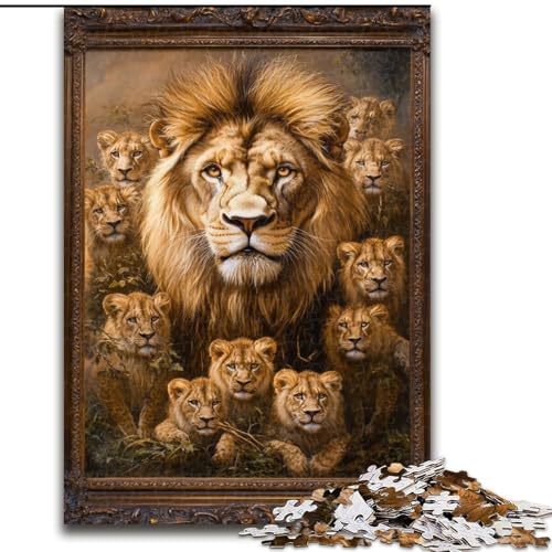 1000-teiliges Puzzle „Löwenfamilie“, 50x75cm, Familie und Freunde, geeignet für Kinder ab 14 Jahren 1000-teiliges Puzzle „Löwenfamilie“, 50x75cm, Familie und Freunde, geeignet für Kinder ab 14 Jahren von ZKYUBEK