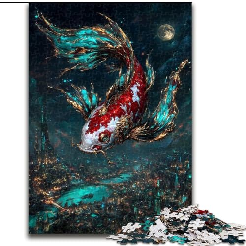 1000-teiliges Puzzle „Magic Koi“, Holzpuzzle, 50x75cm, anspruchsvolles Denkspiel – entspannendes Spielzeug für Teenager 1000-teiliges Puzzle „Magic Koi“, Holzpuzzle, 50x75cm, anspruchsvolles Denkspiel – entspannendes Spielzeug für Teenager von ZKYUBEK