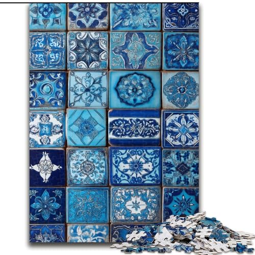 1000-teiliges Puzzle „Mandala-Blumencollage“, Karton-Puzzle, 26x38cm, anspruchsvolles Denkspiel – entspannendes Spielzeug für Teenager von ZKYUBEK