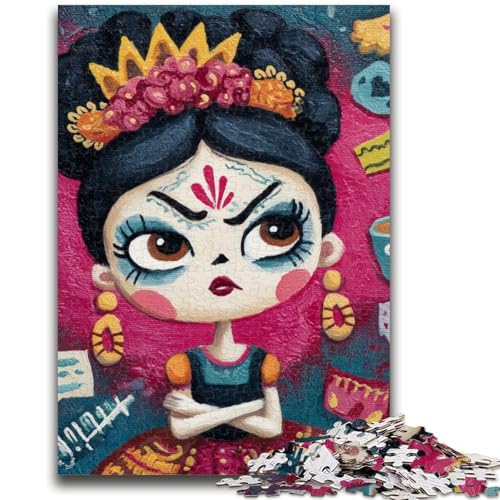 1000-teiliges Puzzle „Mexikanische Mädchen“, anspruchsvolles Spiel und Familienspiel mit passendem Poster und Quizblatt, 26x38cm von ZKYUBEK