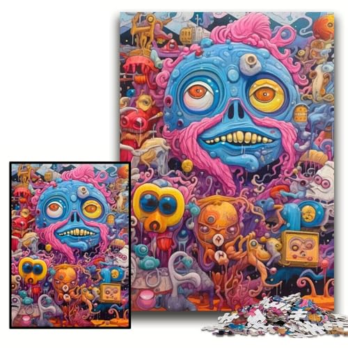 1000-teiliges Puzzle „Monstergruppe“, Papppuzzle, 26x38cm, perfekt als Halloween-, Weihnachts- und Geburtstagsgeschenk 1000-teiliges Puzzle „Monstergruppe“, Papppuzzle, 26x38cm, perfekt als Halloween-, Weihnachts- und Geburtstagsgeschenk von ZKYUBEK