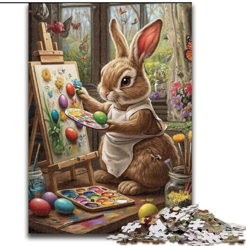 1000-teiliges Puzzle „Osterhase“ für Erwachsene, 26x38cm, Eltern, Partner, Freunde – ab 14 Jahren von ZKYUBEK