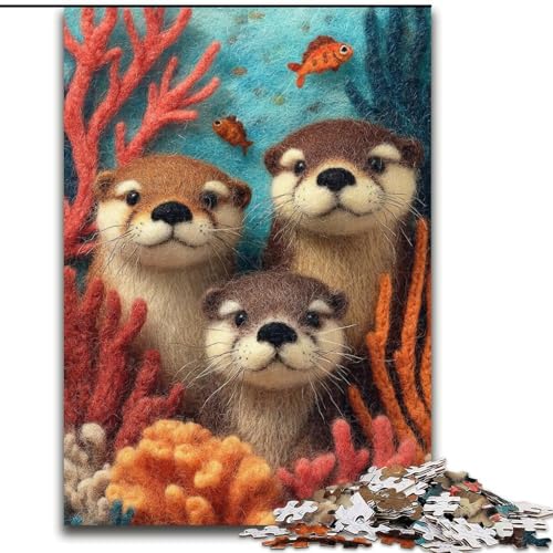1000-teiliges Puzzle „Otter“ aus Pappe, 26x38cm, anspruchsvolles Denkspiel – entspannendes Spielzeug für Teenager 1000-teiliges Puzzle „Otter“ aus Pappe, 26x38cm, anspruchsvolles Denkspiel – entspannendes Spielzeug für Teenager von ZKYUBEK