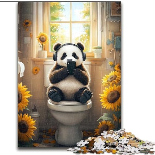 1000-teiliges Puzzle „Panda auf der Toilette“, Holzpuzzle für Erwachsene, 26x38cm, anspruchsvolles DIY-Denkspiel für Teenager 1000-teiliges Puzzle „Panda auf der Toilette“, Holzpuzzle für Erwachsene, 26x38cm, anspruchsvolles DIY-Denkspiel für Teenager von ZKYUBEK