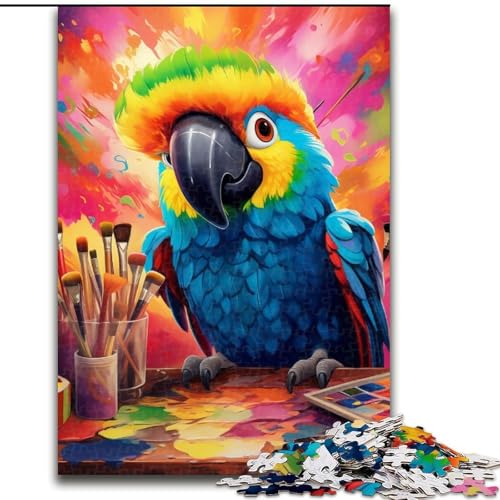 1000-teiliges Puzzle „Papagei“ aus Holz, Größe 50x75cm, Teenager, Paare und Freunde zum Geburtstag, zu Weihnachten von ZKYUBEK