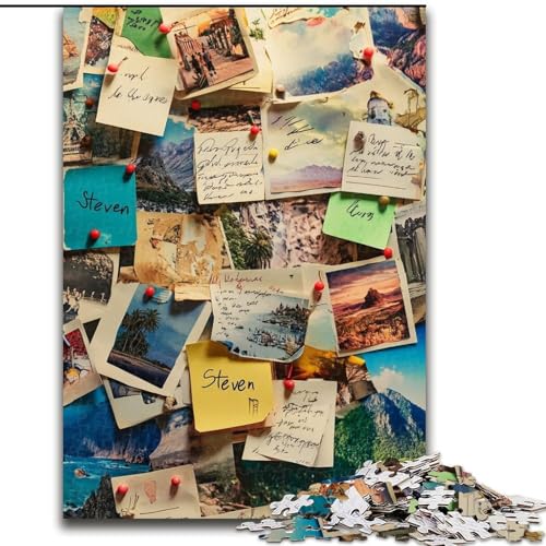 1000-teiliges Puzzle „Pariser Briefmarkencollage“, 1000 Teile, für Erwachsene, anspruchsvolles Denkspiel für Jugendliche und Familien, 26x38cm 1000-teiliges Puzzle „Pariser Briefmarkencollage“, 1000 Teile, für Erwachsene, anspruchsvolles Denkspiel für Jugendliche und Familien, 26x38cm von ZKYUBEK
