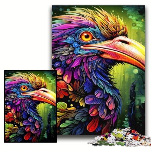 1000-teiliges Puzzle „Psychedelic Bird“, unmögliches Puzzle für Erwachsene, 50x75cm, für Teenager und Familien, perfekte DIY-Dekoration und knifflige Herausforderung 1000-teiliges Puzzle „Psychedelic Bird“, unmögliches Puzzle für Erwachsene, 50x75cm, für Teenager und Familien, perfekte DIY-Dekoration und knifflige Herausforderung von ZKYUBEK