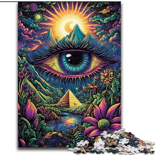 1000-teiliges Puzzle „Psychedelic Eye“ aus Pappe, 26x38cm, anspruchsvolles Denkspiel – entspannendes Spielzeug für Teenager 1000-teiliges Puzzle „Psychedelic Eye“ aus Pappe, 26x38cm, anspruchsvolles Denkspiel – entspannendes Spielzeug für Teenager von ZKYUBEK