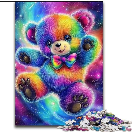 1000-teiliges Puzzle „Regenbogen-Teddybär“ für Erwachsene, 50x75cm, Eltern, Partner, Freunde – ab 14 Jahren 1000-teiliges Puzzle „Regenbogen-Teddybär“ für Erwachsene, 50x75cm, Eltern, Partner, Freunde – ab 14 Jahren von ZKYUBEK