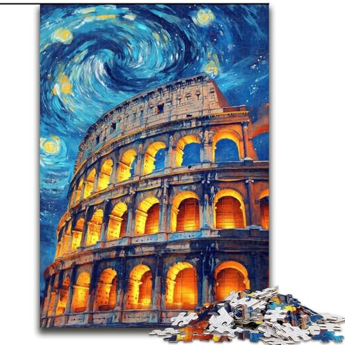 1000-teiliges Puzzle „Römisches Kolosseum bei Nacht“, Holzpuzzle, 50x75cm, anspruchsvolles Denkspiel – entspannendes Spielzeug für Teenager 1000-teiliges Puzzle „Römisches Kolosseum bei Nacht“, Holzpuzzle, 50x75cm, anspruchsvolles Denkspiel – entspannendes Spielzeug für Teenager von ZKYUBEK