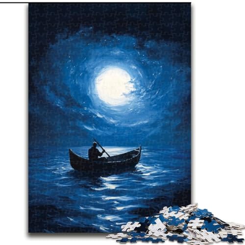 1000-teiliges Puzzle „Schiff unter den Sternen“, Holzpuzzle, Familieninteraktion und lustiges Geschenk, lebendiges abstraktes Design, 26x38cm 1000-teiliges Puzzle „Schiff unter den Sternen“, Holzpuzzle, Familieninteraktion und lustiges Geschenk, lebendiges abstraktes Design, 26x38cm von ZKYUBEK