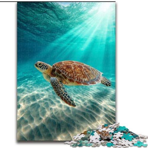 1000-teiliges Puzzle „Schildkröte im Ozean“, 50x75cm, Familie und Freunde, geeignet für Kinder ab 14 Jahren 1000-teiliges Puzzle „Schildkröte im Ozean“, 50x75cm, Familie und Freunde, geeignet für Kinder ab 14 Jahren von ZKYUBEK