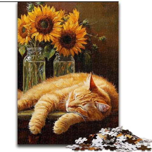 1000-teiliges Puzzle „Schlafende Katze“, 26x38cm, Familie und Freunde, geeignet für Kinder ab 14 Jahren 1000-teiliges Puzzle „Schlafende Katze“, 26x38cm, Familie und Freunde, geeignet für Kinder ab 14 Jahren von ZKYUBEK