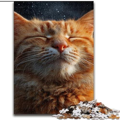 1000-teiliges Puzzle „Schlafende orange Katze“, Holzpuzzle, 50x75cm, anspruchsvolles DIY-Dekorationsspiel, interaktives Familienspielzeug 1000-teiliges Puzzle „Schlafende orange Katze“, Holzpuzzle, 50x75cm, anspruchsvolles DIY-Dekorationsspiel, interaktives Familienspielzeug von ZKYUBEK