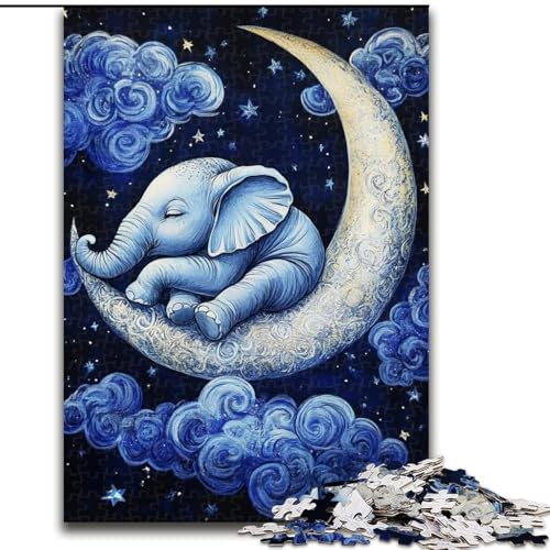 1000-teiliges Puzzle „Schlafender Elefant“, Holzpuzzle für Erwachsene, 26x38cm, anspruchsvolles DIY-Denkspiel für Teenager 1000-teiliges Puzzle „Schlafender Elefant“, Holzpuzzle für Erwachsene, 26x38cm, anspruchsvolles DIY-Denkspiel für Teenager von ZKYUBEK