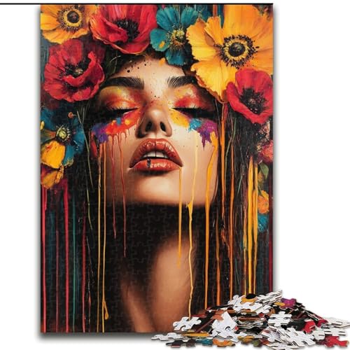 1000-teiliges Puzzle „Schöne Frau mit Blumen“, Papppuzzle, 26x38cm, anspruchsvolles Denkspiel – entspannendes Spielzeug für Teenager 1000-teiliges Puzzle „Schöne Frau mit Blumen“, Papppuzzle, 26x38cm, anspruchsvolles Denkspiel – entspannendes Spielzeug für Teenager von ZKYUBEK