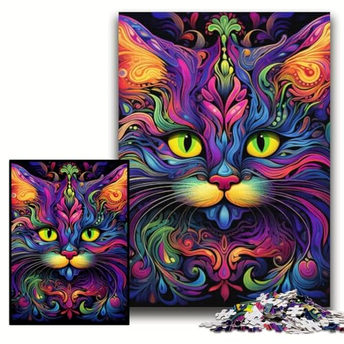 1000-teiliges Puzzle „Schwarze Katze“, Holzpuzzle für Erwachsene, 50x75cm, Muttertag, Geburtstag, Weihnachten 1000-teiliges Puzzle „Schwarze Katze“, Holzpuzzle für Erwachsene, 50x75cm, Muttertag, Geburtstag, Weihnachten von ZKYUBEK