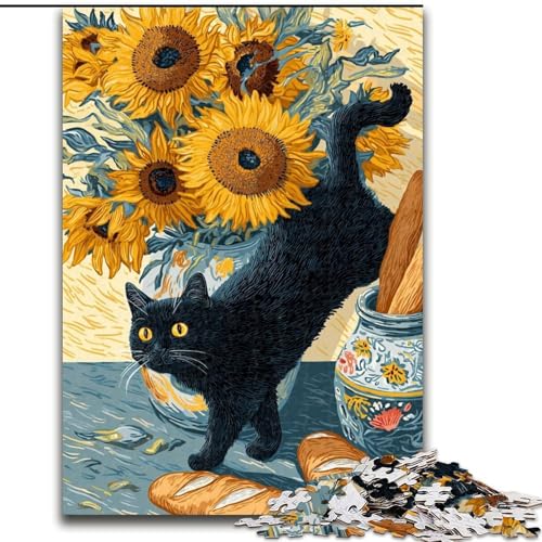 1000-teiliges Puzzle „Schwarze Katze“ aus Holz für Erwachsene, 26x38cm, anspruchsvolles DIY-Denkspiel für Teenager 1000-teiliges Puzzle „Schwarze Katze“ aus Holz für Erwachsene, 26x38cm, anspruchsvolles DIY-Denkspiel für Teenager von ZKYUBEK