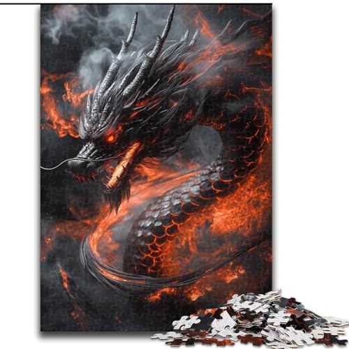 1000-teiliges Puzzle „Schwarzer chinesischer Drache“, Holzpuzzle für Erwachsene, 26x38cm, anspruchsvolles DIY-Denkspiel für Teenager 1000-teiliges Puzzle „Schwarzer chinesischer Drache“, Holzpuzzle für Erwachsene, 26x38cm, anspruchsvolles DIY-Denkspiel für Teenager von ZKYUBEK