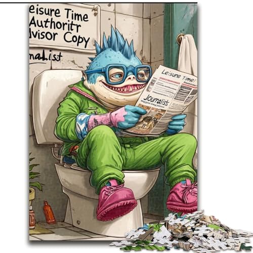 1000-teiliges Puzzle „Shark Go Toilet“, Holzpuzzle, Größe 50x75cm, Teenager, Paare und Freunde zum Geburtstag, zu Weihnachten 1000-teiliges Puzzle „Shark Go Toilet“, Holzpuzzle, Größe 50x75cm, Teenager, Paare und Freunde zum Geburtstag, zu Weihnachten von ZKYUBEK