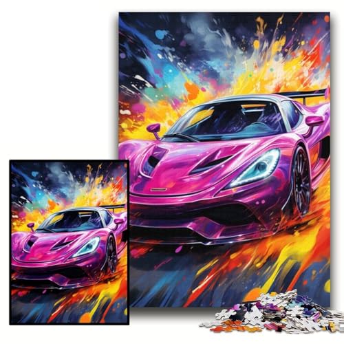 1000-teiliges Puzzle „Sportwagen“, schwierige Puzzles für Erwachsene, 26x38cm, perfekt als Geburtstags-, Weihnachts 1000-teiliges Puzzle „Sportwagen“, schwierige Puzzles für Erwachsene, 26x38cm, perfekt als Geburtstags-, Weihnachts von ZKYUBEK