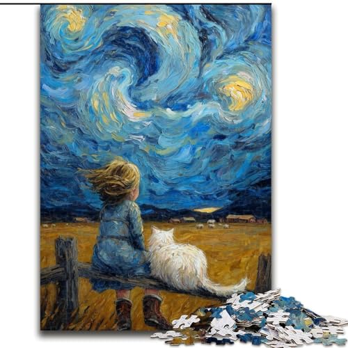 1000-teiliges Puzzle „Sternenhimmel“, 26x38cm, Familie und Freunde, geeignet für Kinder ab 14 Jahren von ZKYUBEK