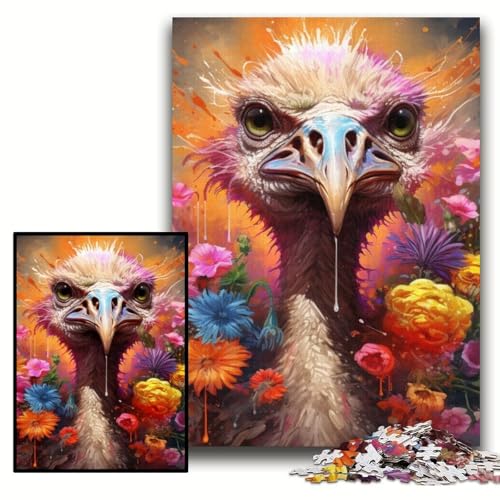 1000-teiliges Puzzle „Straußen-Puzzle“ aus Holz, 50x75cm, Denksportaufgabe, Geschenk, pädagogische Aktivität für Teenager 1000-teiliges Puzzle „Straußen-Puzzle“ aus Holz, 50x75cm, Denksportaufgabe, Geschenk, pädagogische Aktivität für Teenager von ZKYUBEK