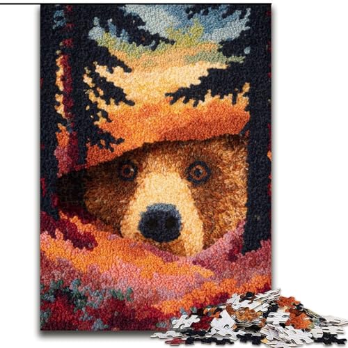 1000-teiliges Puzzle „Waldbraunbär“, 26x38cm, Familie und Freunde, geeignet für Kinder ab 14 Jahren von ZKYUBEK