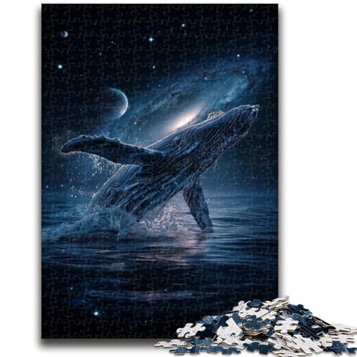 1000-teiliges Puzzle „Wale unter dem Nachthimmel“, für Kinder ab 14 Jahren, Lernspiel, Herausforderung, Spielzeug, Geschenk zum Geburtstag, 50x75cm von ZKYUBEK