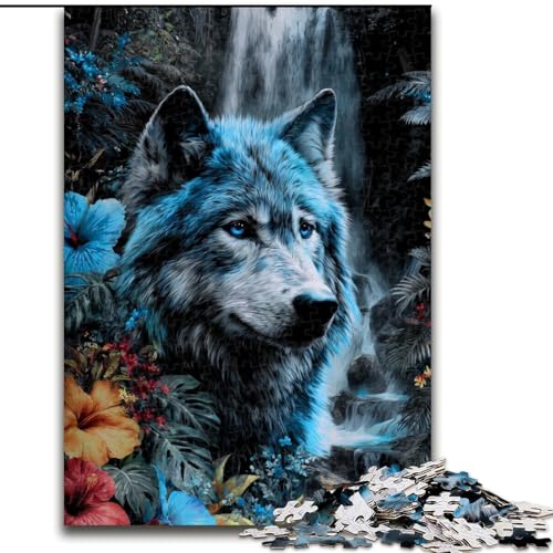 1000-teiliges Puzzle „Wasserfallwolf“, Puzzle für Erwachsene, 50x75cm, Eltern, Partner, Freunde – ab 14 Jahren 1000-teiliges Puzzle „Wasserfallwolf“, Puzzle für Erwachsene, 50x75cm, Eltern, Partner, Freunde – ab 14 Jahren von ZKYUBEK