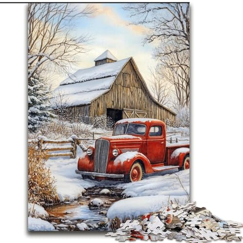1000-teiliges Puzzle „Winter Farm“, Holzpuzzle für Erwachsene, 26x38cm, anspruchsvolles DIY-Denkspiel für Teenager 1000-teiliges Puzzle „Winter Farm“, Holzpuzzle für Erwachsene, 26x38cm, anspruchsvolles DIY-Denkspiel für Teenager von ZKYUBEK