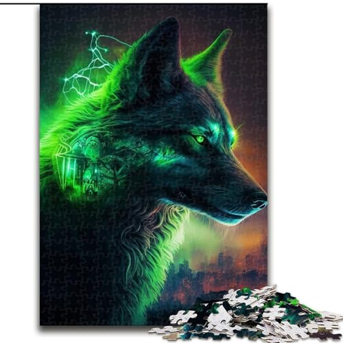 1000-teiliges Puzzle „Wolf“, Holzpuzzle für Erwachsene, Größe 50x75cm, Spaß für die ganze Familie, Herausforderung für das Gehirn, Teenager 1000-teiliges Puzzle „Wolf“, Holzpuzzle für Erwachsene, Größe 50x75cm, Spaß für die ganze Familie, Herausforderung für das Gehirn, Teenager von ZKYUBEK