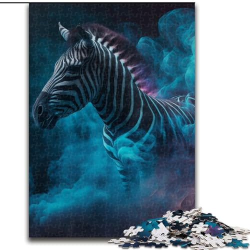 1000-teiliges Puzzle „Zebranebel“, Holzpuzzle, Größe 50x75cm, Familie und Freunde, geeignet für Kinder ab 14 Jahren von ZKYUBEK