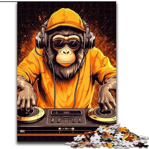 1000-teiliges Puzzle AFFE, DJ, Musik, Kartonpuzzle, Größe 26x38cm, Familienaktivität, Heimdekoration zum Selbermachen von ZKYUBEK