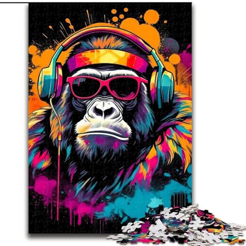 1000-teiliges Puzzle AFFE, DJ-Musik, unmögliche Puzzles für Erwachsene, Größe 50x75cm, anspruchsvolles Denkspiel für Teenager, Spaß für den Spieleabend mit der Familie 1000-teiliges Puzzle AFFE, DJ-Musik, unmögliche Puzzles für Erwachsene, Größe 50x75cm, anspruchsvolles Denkspiel für Teenager, Spaß für den Spieleabend mit der Familie von ZKYUBEK