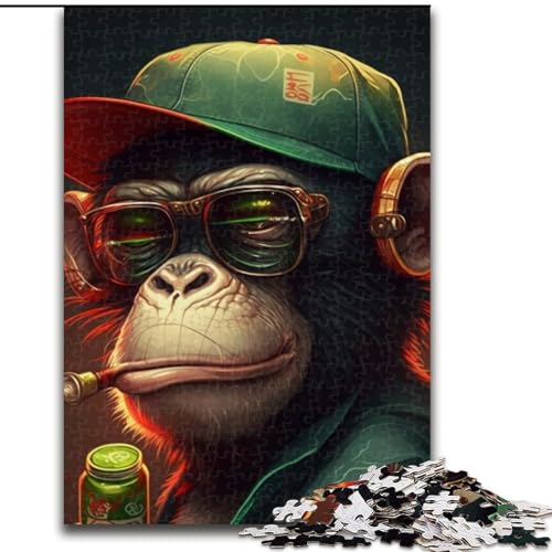 1000-teiliges Puzzle AFFE, Holzpuzzle, Größe 50x75cm, Denkspiel, interaktives Familienspiel, geeignet für Kinder ab 14 Jahren 1000-teiliges Puzzle AFFE, Holzpuzzle, Größe 50x75cm, Denkspiel, interaktives Familienspiel, geeignet für Kinder ab 14 Jahren von ZKYUBEK