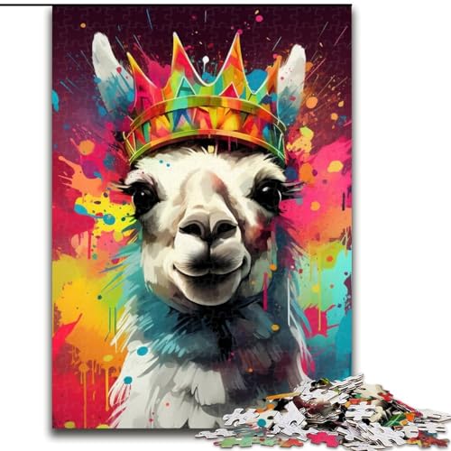 1000-teiliges Puzzle Alpaka, Größe 50x75cm, anspruchsvolles Denkspiel für Teenager, unterhaltsames interaktives Spiel für die ganze Familie 1000-teiliges Puzzle Alpaka, Größe 50x75cm, anspruchsvolles Denkspiel für Teenager, unterhaltsames interaktives Spiel für die ganze Familie von ZKYUBEK
