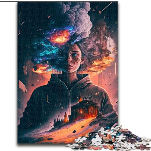 1000-teiliges Puzzle Am Ende der Welt, anspruchsvolle Puzzles, Größe 50x75cm, anspruchsvolles Denkspiel – entspannendes Spielzeug für Teenager von ZKYUBEK