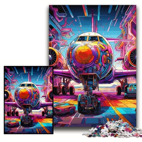1000-teiliges Puzzle Art Flugzeug-Puzzle aus Pappe, 26x38cm, Halloween, Weihnachten, Geburtstag von ZKYUBEK
