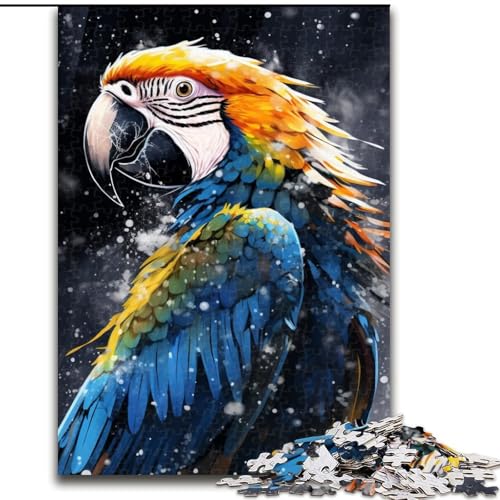 1000-teiliges Puzzle Art Papagei Puzzles Größe 26x38cm Anspruchsvolles Denkspiel für Teenager, unterhaltsames interaktives Spiel für die ganze Familie von ZKYUBEK