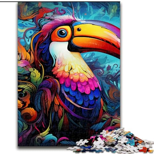 1000-teiliges Puzzle Art Tukane Holzpuzzle Größe 50x75cm Spielgeschenk für Erwachsene Interaktives Familienspiel Gehirn-Herausforderungsgeschenk von ZKYUBEK