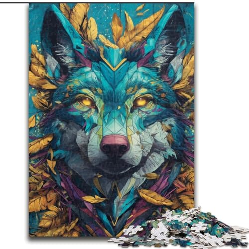 1000-teiliges Puzzle Art Wolf, Holzpuzzle, 50x75cm, anspruchsvolles Denkspiel – entspannendes Spielzeug für Teenager 1000-teiliges Puzzle Art Wolf, Holzpuzzle, 50x75cm, anspruchsvolles Denkspiel – entspannendes Spielzeug für Teenager von ZKYUBEK