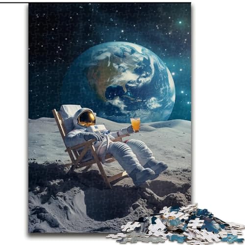 1000-teiliges Puzzle Astronaut auf dem Mond, Holzpuzzle, 50x75cm, anspruchsvolles Denkspiel – entspannendes Spielzeug für Teenager 1000-teiliges Puzzle Astronaut auf dem Mond, Holzpuzzle, 50x75cm, anspruchsvolles Denkspiel – entspannendes Spielzeug für Teenager von ZKYUBEK