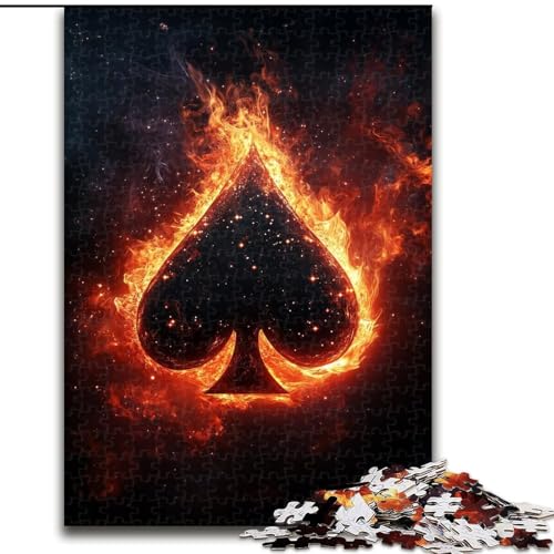 1000-teiliges Puzzle Black Love Flame, 26x38cm, anspruchsvolles DIY-Denkspiel, perfektes Familienspiel oder dekoratives Geschenk 1000-teiliges Puzzle Black Love Flame, 26x38cm, anspruchsvolles DIY-Denkspiel, perfektes Familienspiel oder dekoratives Geschenk von ZKYUBEK