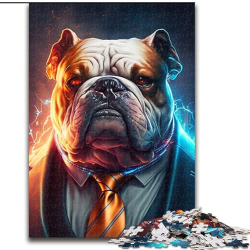 1000-teiliges Puzzle Boss Bulldog, Größe 26x38cm, anspruchsvolles Denkspiel für Teenager, unterhaltsames interaktives Spiel für die ganze Familie 1000-teiliges Puzzle Boss Bulldog, Größe 26x38cm, anspruchsvolles Denkspiel für Teenager, unterhaltsames interaktives Spiel für die ganze Familie von ZKYUBEK