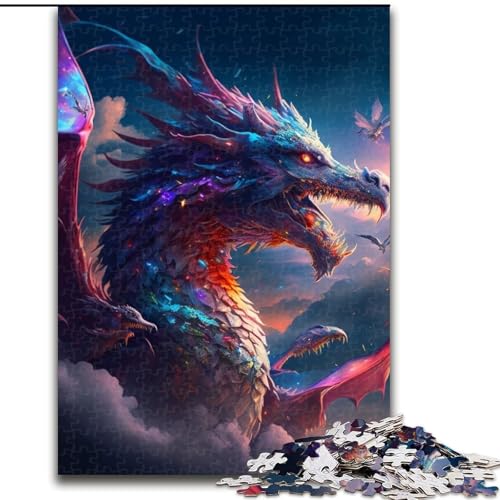 1000-teiliges Puzzle Brave Dragon, Größe 26x38cm, anspruchsvolles Denkspiel für Teenager, unterhaltsames interaktives Spiel für die ganze Familie 1000-teiliges Puzzle Brave Dragon, Größe 26x38cm, anspruchsvolles Denkspiel für Teenager, unterhaltsames interaktives Spiel für die ganze Familie von ZKYUBEK