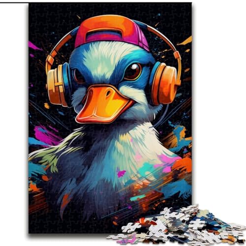 1000-teiliges Puzzle Bunte Entenblumen, Größe 50x75cm, anspruchsvolles Denkspiel für Teenager, unterhaltsames interaktives Spiel für die ganze Familie von ZKYUBEK