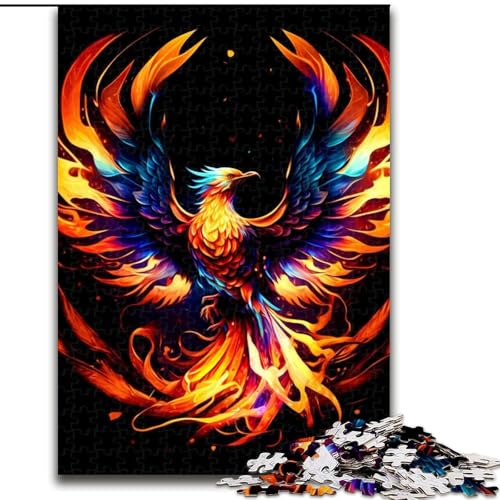 1000-teiliges Puzzle Bunte Phönix-Puzzles für Erwachsene, Größe 50x75cm, anspruchsvolles Denkspiel für Teenager, Spaß für den Spieleabend mit der Familie von ZKYUBEK