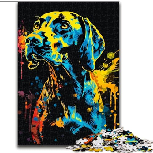 1000-teiliges Puzzle Deutscher Kurzhaar-Vorstehhund, Holzpuzzle, Größe 50x75cm, anspruchsvolles Denkspiel – entspannendes Spielzeug für Teenager von ZKYUBEK